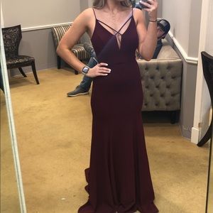 Formal/Prom Dress *WORN ONCE* wine colored.